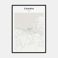 Chania Map Portrait Poster