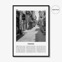 Chania Print Black and White, Chania Wall Art, Chania Poster, Chania Photo, Chania Wall Décor, Chania Map, Greece