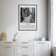 Chania Travel B&W Poster
