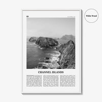 Channel Islands Print Black and White California, Channel Islands Wall Art, Channel Islands Poster, Channel Islands Photo, California, USA