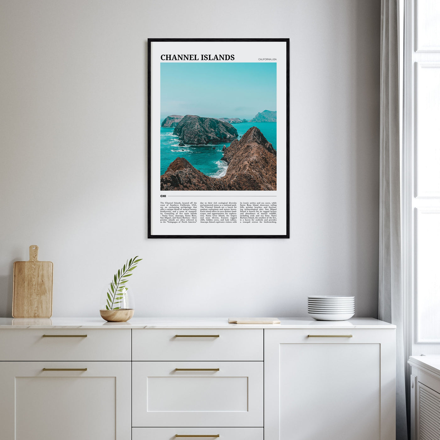 Channel Islands, California Travel Color Poster