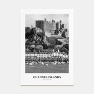 Channel Islands, England Portrait B&W Poster
