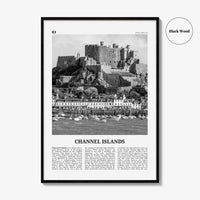 Channel Islands Print Black and White England No 1, Channel Islands Wall Art, Channel Islands Poster, Channel Islands Photo, England