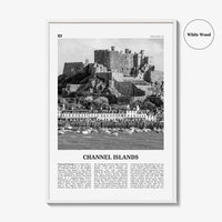 Channel Islands Print Black and White England No 1, Channel Islands Wall Art, Channel Islands Poster, Channel Islands Photo, England