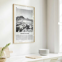 Channel Islands Print Black and White England No 2, Channel Islands Wall Art, Channel Islands Poster, Channel Islands Photo, England