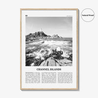 Channel Islands Print Black and White England No 2, Channel Islands Wall Art, Channel Islands Poster, Channel Islands Photo, England