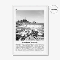Channel Islands Print Black and White England No 2, Channel Islands Wall Art, Channel Islands Poster, Channel Islands Photo, England