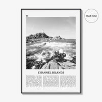 Channel Islands Print Black and White England No 2, Channel Islands Wall Art, Channel Islands Poster, Channel Islands Photo, England