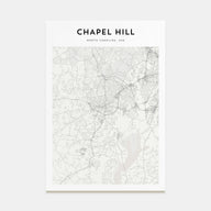 Chapel Hill Map Portrait Poster