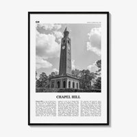 Chapel Hill Print Black and White, Chapel Hill Wall Art, Chapel Hill Poster, Chapel Hill Photo, Chapel Hill Wall Décor, North Carolina, USA