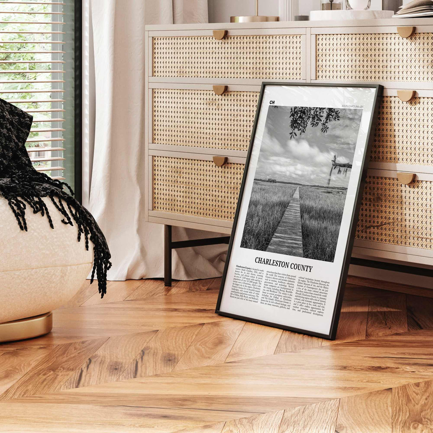 Charleston County Print Black and White, Charleston Wall Art, Charleston Poster, Charleston Photo, Charleston Wall Décor, Charleston Map
