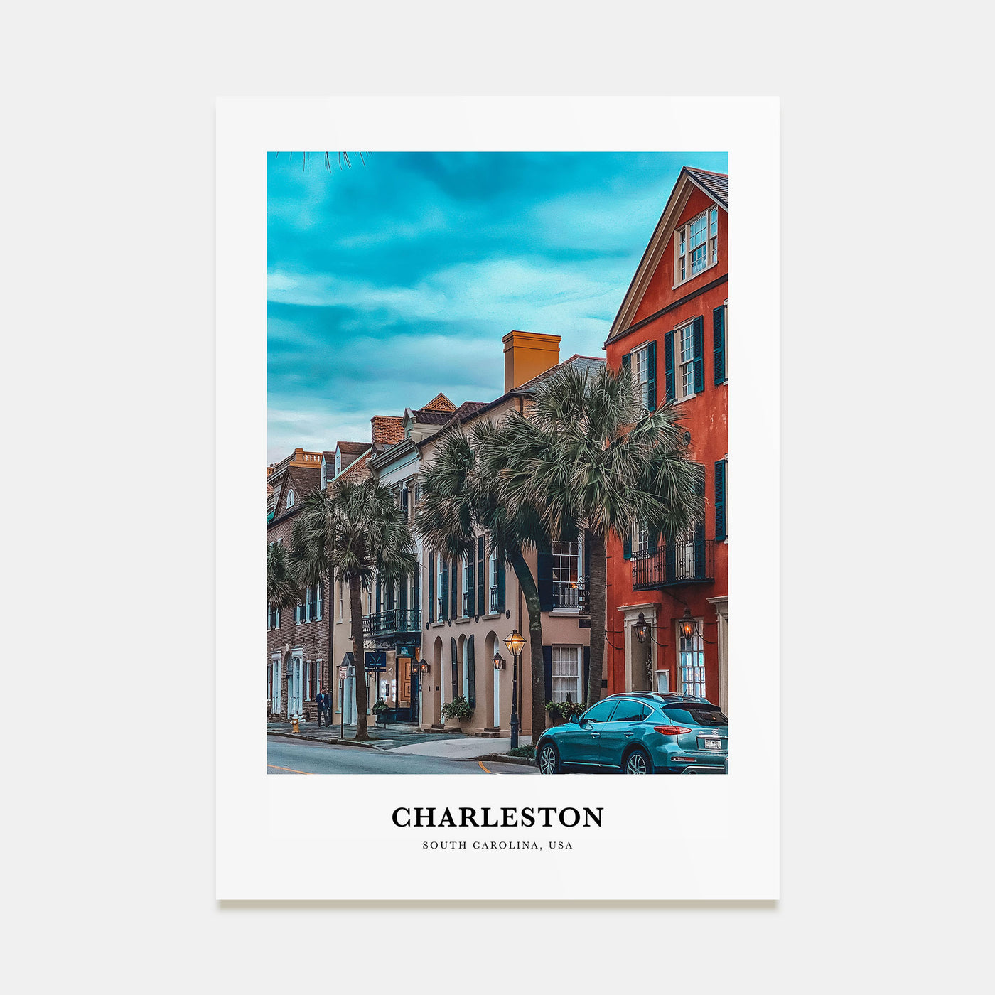 Charleston, South Carolina Portrait Color No 1 Poster