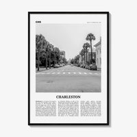 Charleston Print Black and White South Carolina No 2, Charleston Wall Art, Charleston Poster, Charleston Photo, USA, United States