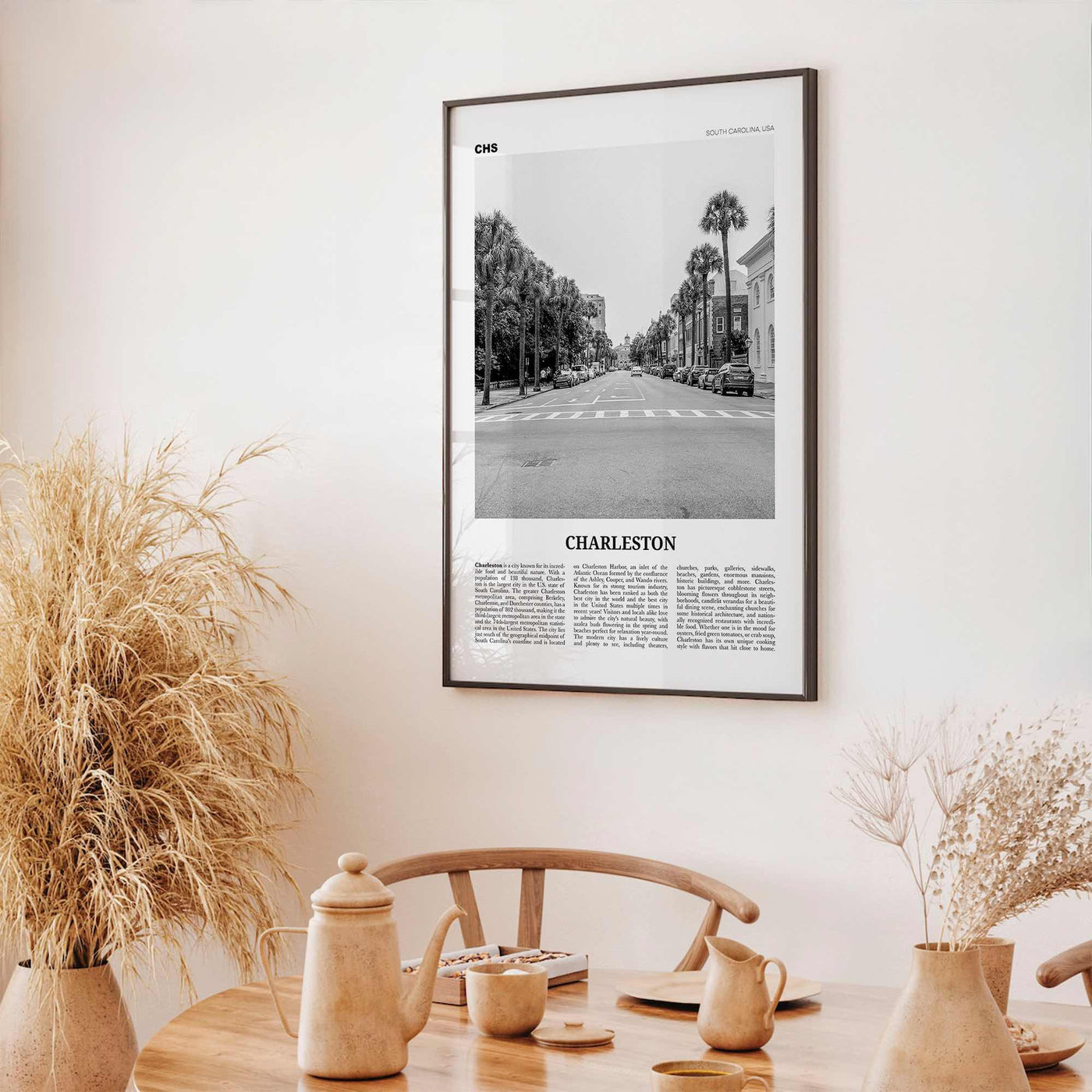 Charleston Print Black and White South Carolina No 2, Charleston Wall Art, Charleston Poster, Charleston Photo, USA, United States