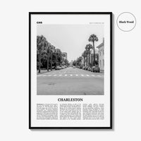 Charleston Print Black and White South Carolina No 2, Charleston Wall Art, Charleston Poster, Charleston Photo, USA, United States