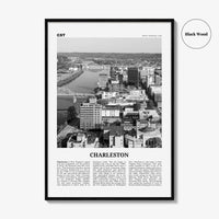 Charleston Print Black and White West Virginia, Charleston Wall Art, Charleston Poster, Charleston Photo, Charleston Wall Décor, USA