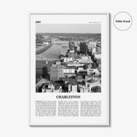 Charleston Print Black and White West Virginia, Charleston Wall Art, Charleston Poster, Charleston Photo, Charleston Wall Décor, USA