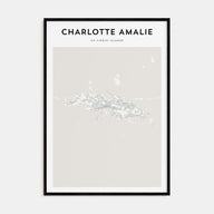 Charlotte Amalie Map Portrait Poster