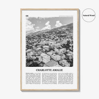 Charlotte Amalie Print Black and White, Charlotte Amalie Wall Art, Charlotte Amalie Poster, Charlotte Amalie Photo, Virgin Islands