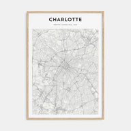 Charlotte Map Portrait Poster