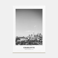 Charlotte Portrait B&W No 2 Poster