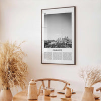 Charlotte Print Black and White No 2, Charlotte Wall Art, Charlotte Poster, Charlotte Photo, North Carolina, USA, United States