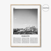 Charlotte Print Black and White No 2, Charlotte Wall Art, Charlotte Poster, Charlotte Photo, North Carolina, USA, United States