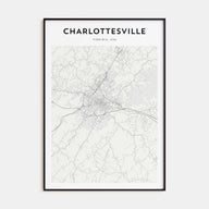 Charlottesville Map Portrait Poster