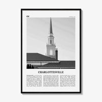 Charlottesville Print Black and White No 1, Charlottesville Wall Art, Charlottesville Poster, Charlottesville Photo, Charlottesville