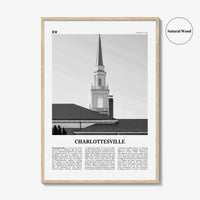 Charlottesville Print Black and White No 1, Charlottesville Wall Art, Charlottesville Poster, Charlottesville Photo, Charlottesville