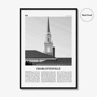 Charlottesville Print Black and White No 1, Charlottesville Wall Art, Charlottesville Poster, Charlottesville Photo, Charlottesville