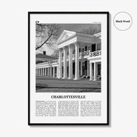 Charlottesville Print Black and White No 2, Charlottesville Wall Art, Charlottesville Poster, Charlottesville Photo, Charlottesville