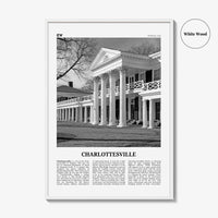 Charlottesville Print Black and White No 2, Charlottesville Wall Art, Charlottesville Poster, Charlottesville Photo, Charlottesville