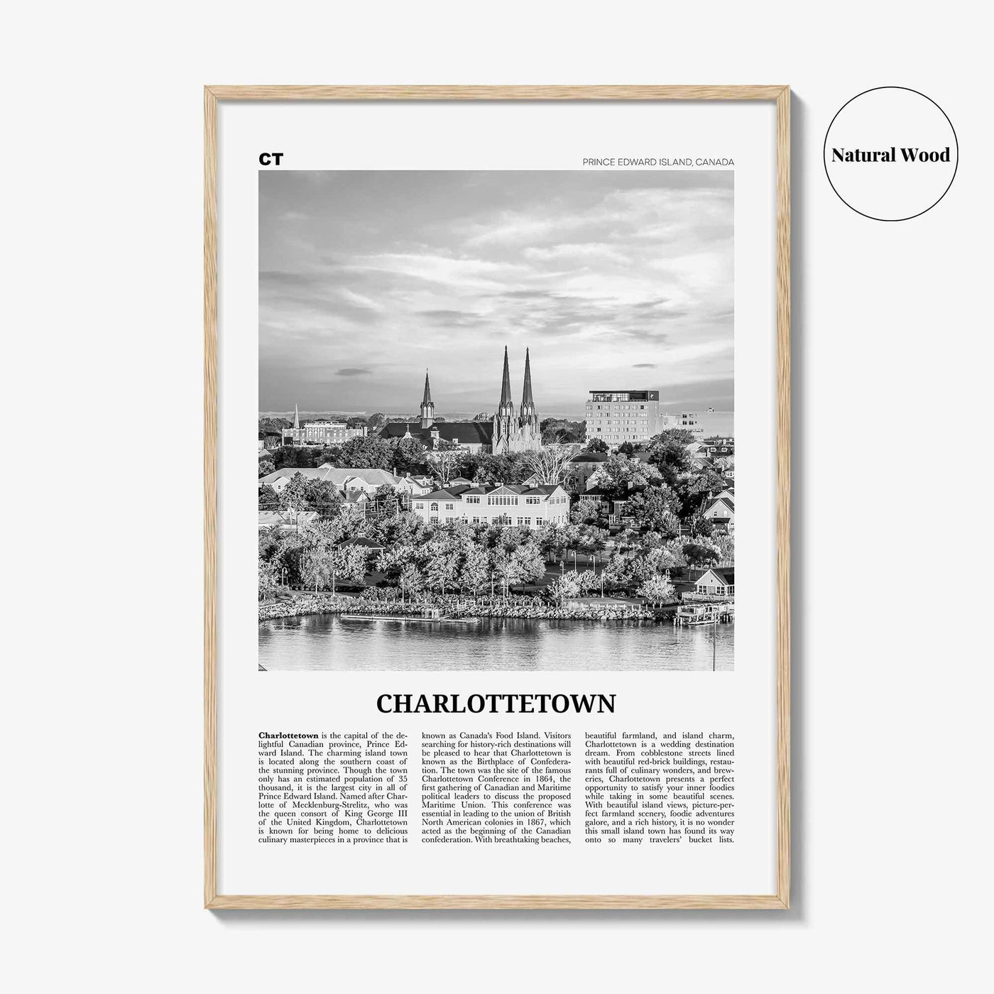Charlottetown Print Black and White, Charlottetown Wall Art, Charlottetown Poster, Charlottetown Photo, Prince Edward Island, Canada