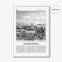 Charlottetown Print Black and White, Charlottetown Wall Art, Charlottetown Poster, Charlottetown Photo, Prince Edward Island, Canada