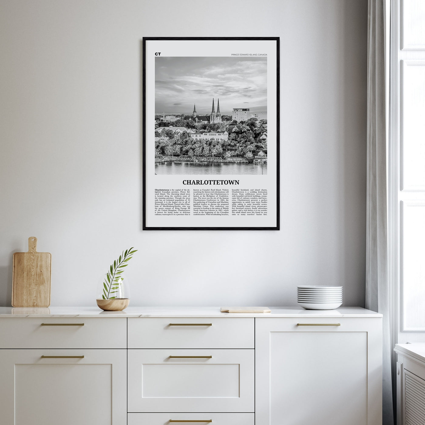 Charlottetown Travel B&W Poster