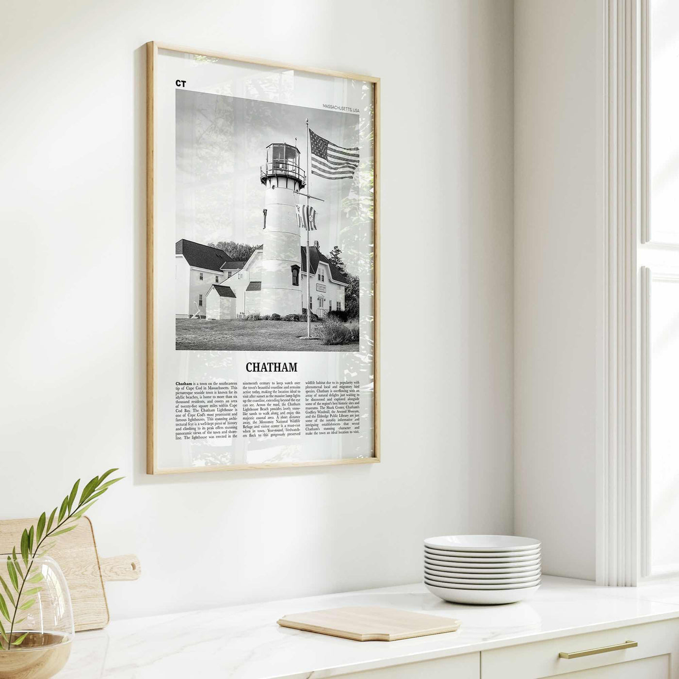 Chatham Print Black and White, Chatham Wall Art, Chatham Poster, Chatham Photo, Chatham Map, Chatham Wall Decor, Massachusetts, USA