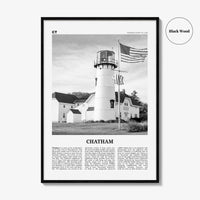 Chatham Print Black and White, Chatham Wall Art, Chatham Poster, Chatham Photo, Chatham Map, Chatham Wall Decor, Massachusetts, USA