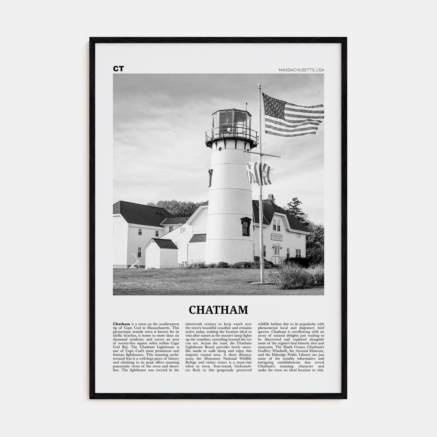 Chatham Travel B&W Poster