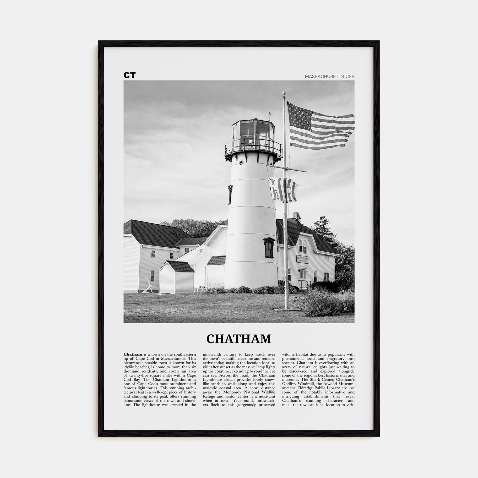 Chatham Travel B&W Poster