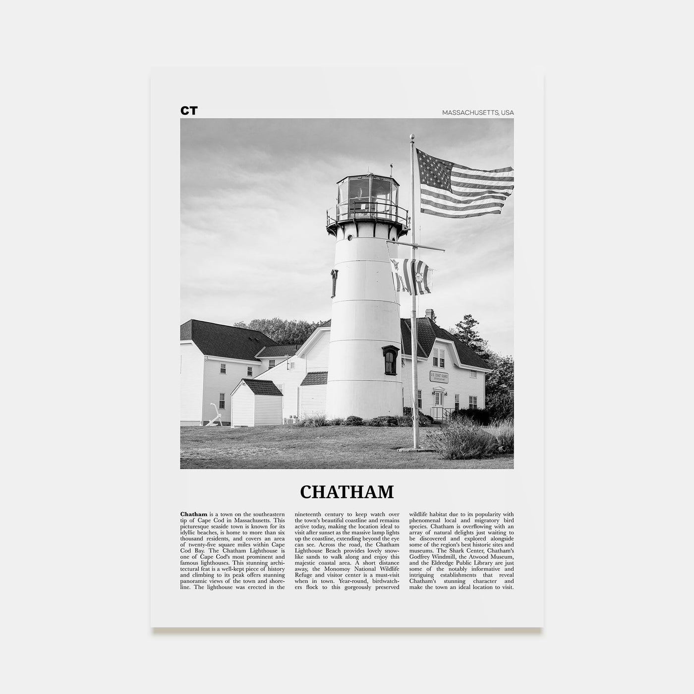 Chatham Travel B&W Poster