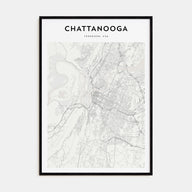 Chattanooga Map Portrait Poster