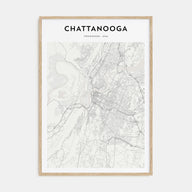 Chattanooga Map Portrait Poster