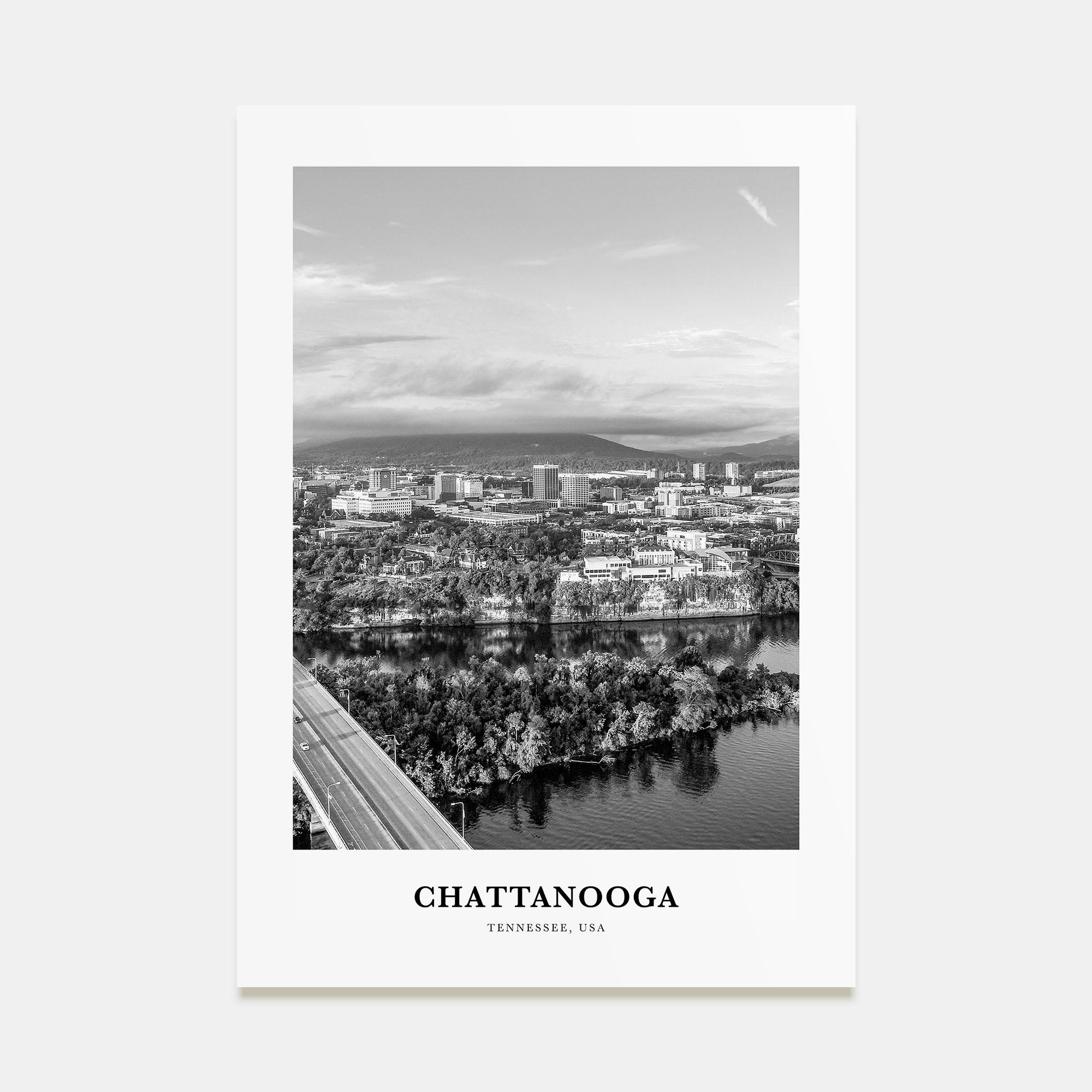 Chattanooga Portrait B&W No 2 Poster