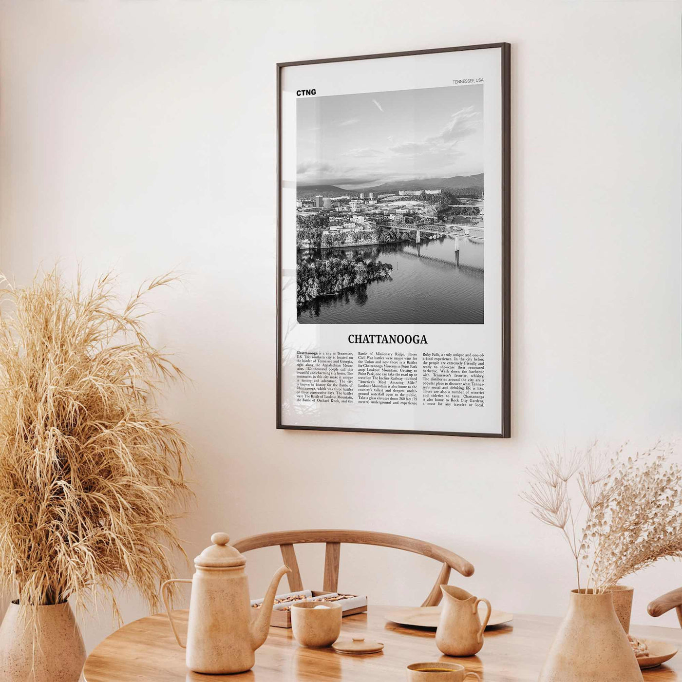Chattanooga Print Black and White No 1, Chattanooga Wall Art, Chattanooga Poster, Chattanooga Photo, Chattanooga Wall Décor, Tennessee, USA