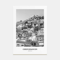 Chefchaouen Portrait B&W Poster