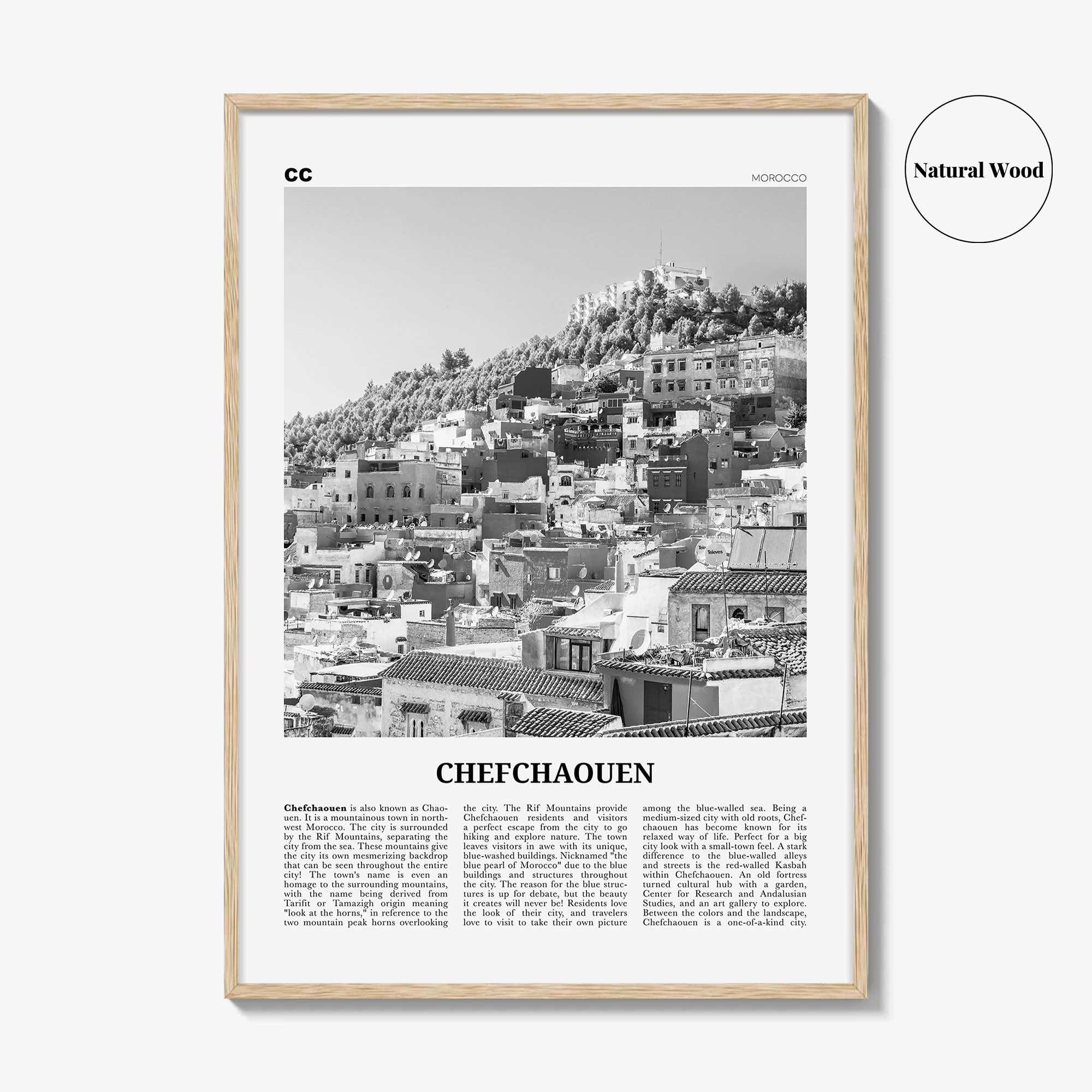 Chefchaouen Print Black and White, Chefchaouen Wall Art, Chefchaouen Poster, Chefchaouen Photo, Chefchaouen Wall Décor, Chefchaouen Map