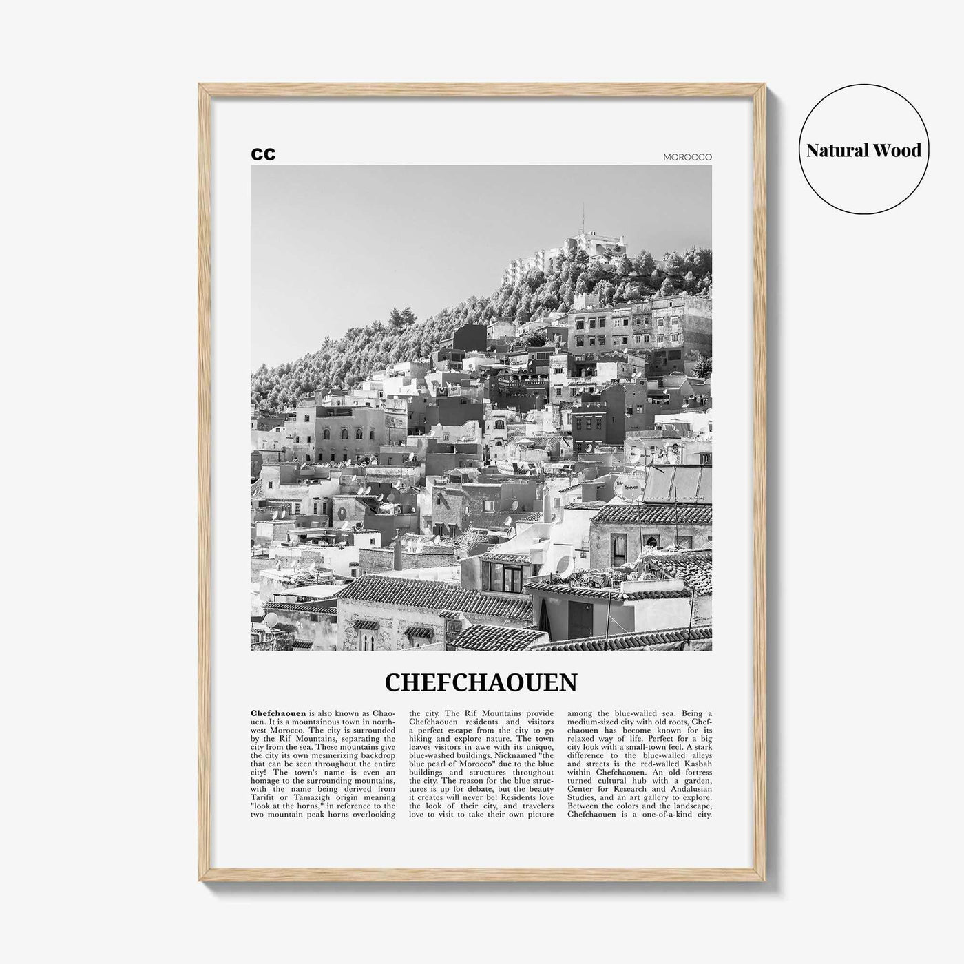 Chefchaouen Print Black and White, Chefchaouen Wall Art, Chefchaouen Poster, Chefchaouen Photo, Chefchaouen Wall Décor, Chefchaouen Map