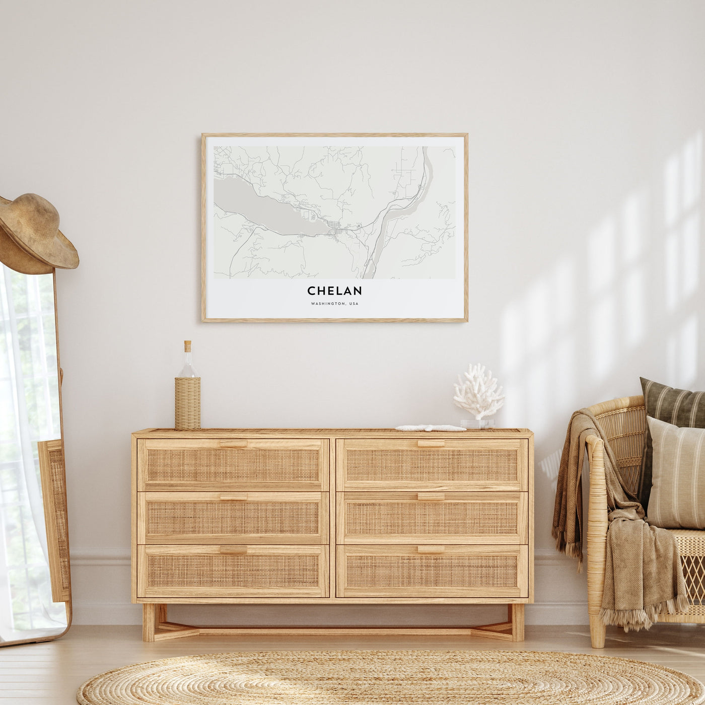 Chelan Map Landscape Poster