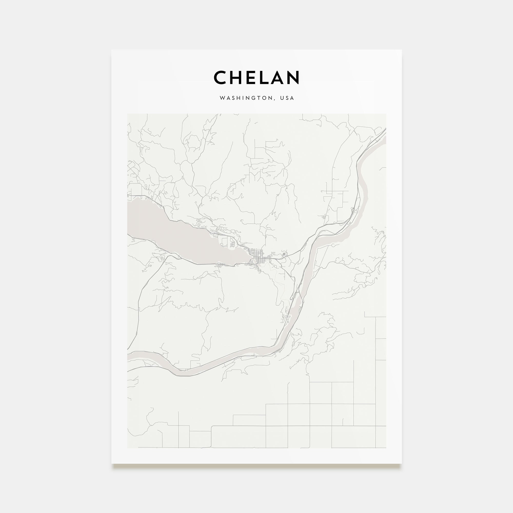 Chelan Map Portrait Poster